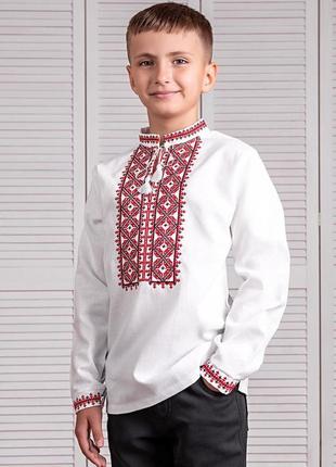 Вышиванка для мальчиков лён