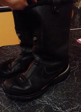Сапоги nike)натуральная кожа