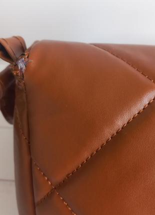 Модна коричнева сумка стильна жіноча сумочка нова але з дефектом 31415 фото