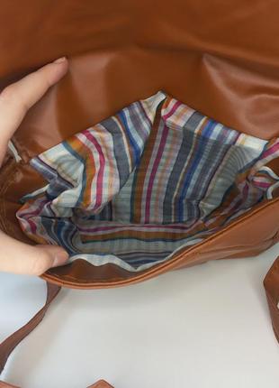 Модна коричнева сумка стильна жіноча сумочка нова але з дефектом 31416 фото