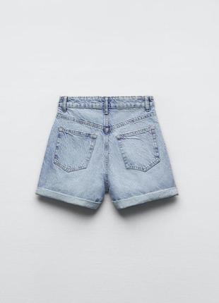 Шорти zara mom fit shorts high rise3 фото