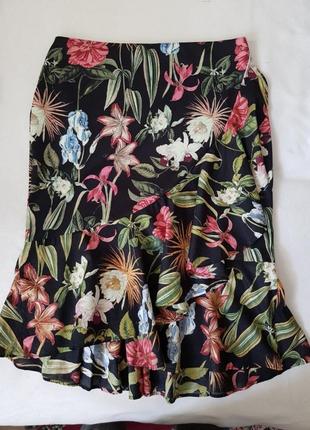 Качественная красивая юбка с оборкой1 фото
