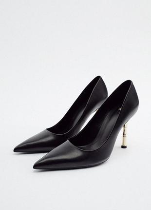Туфли кожаные zara,р.39(25,5см)