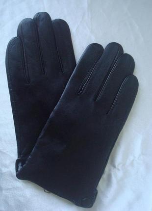 Чоловічі шкіряні перчатки, підкладка махра, румунія