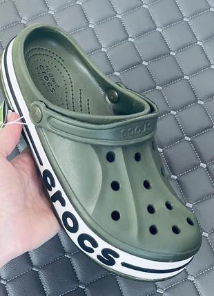 Crocs bayaband cloc khaki кроксы мужские летние хаки унисекс2 фото