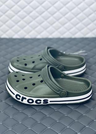 Crocs bayaband cloc khaki кроксы мужские летние хаки унисекс10 фото