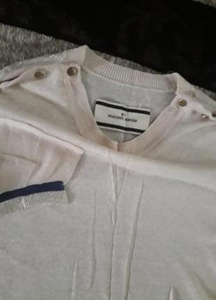 Італійська шикарна ошатна футболка блуза з льном  by malene birger1 фото
