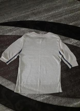 Італійська шикарна ошатна футболка блуза з льном  by malene birger3 фото