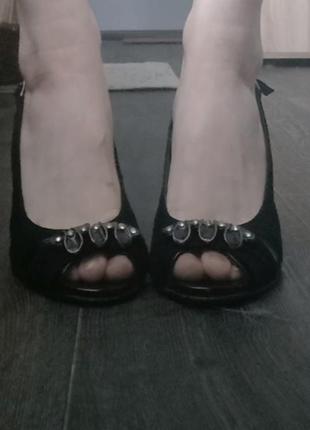 Туфли сандали сандалии на танкетке на платформе каблуки на каблуках винтаж классика вечерние туфли праздничные выпускной4 фото