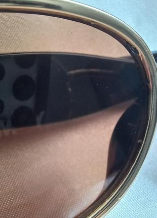 Модні сонцезахисні окуляри коричневі ретро окуляри новий але з дефектом очки 70216 фото