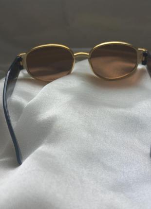 Модні сонцезахисні окуляри коричневі ретро окуляри новий але з дефектом очки 70214 фото