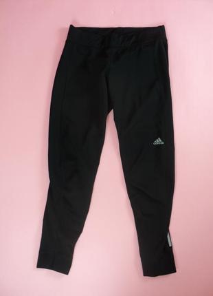 Спортивные леггинсы adidas лосины штаны брюки для бега спортзала фитнеса йоги черные3 фото