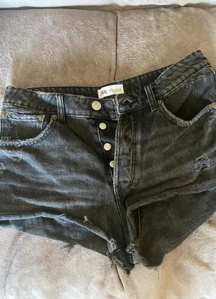 Короткие джинсовые шорты zara3 фото