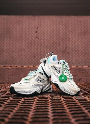 Женские кроссовки nike m2k t*kno white light blue