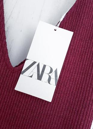 Нова сукня zara з воланом сукня міді довга сукня з рюшами трикотаж в''язана5 фото