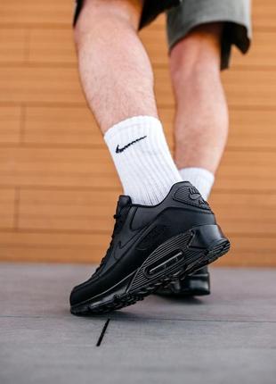 Мужские кроссовки nike air max 90 «black»9 фото