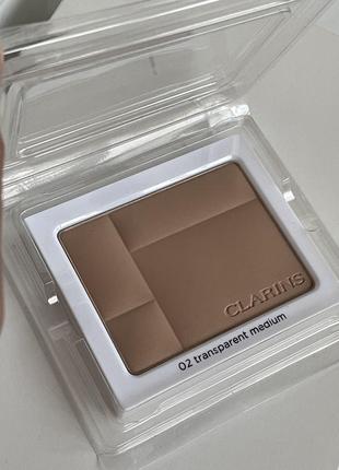 Минеральная матирующая пудра clarins ever matte control shine mineral powder compact