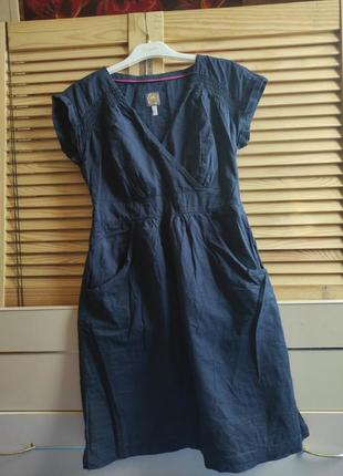 Супервое легкое платье на запах и с карманами от joules размер м