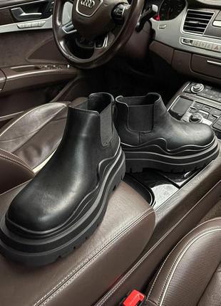 Знижка bottega veneta жіночі масивні зимові шкіряні черевики чорні з хутром натуральна шкіра скидка ботинки кожаные с мехом натуральная кожа зима8 фото