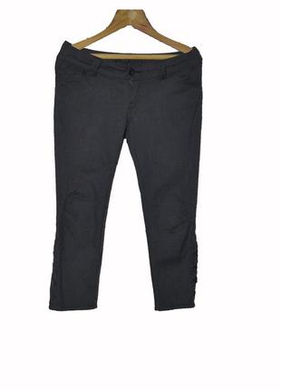 Укороченные стильные  серые брюки 7/8