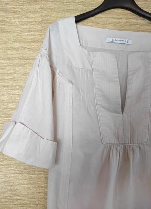 Легка бавовняна блузка сорочка рубашка туніка бохо4 фото