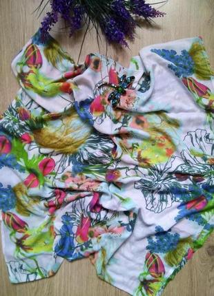 Очаровательный снуд шарф палантин платок cecil цветочный принт3 фото