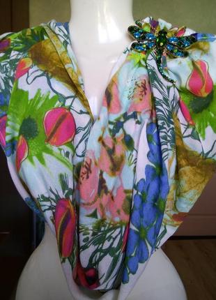 Очаровательный снуд шарф палантин платок cecil цветочный принт1 фото