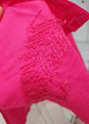 Лёгкое летнее платье туника  вышиванка ручная вышивка нитками3 фото