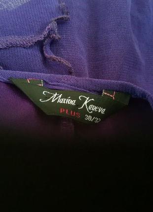 Женская нарядная блузка фиолетовая, брендовая блузка, майка сетка размер 30-32, наш 64-666 фото