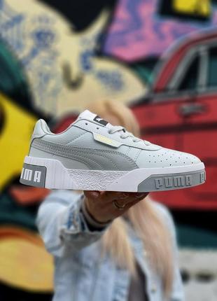 Жіночі кросівки puma cali basket grey white знижка sale / smb1 фото