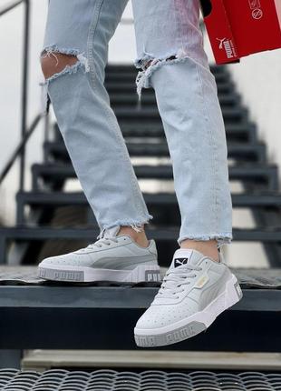 Жіночі кросівки puma cali basket grey white знижка sale / smb4 фото