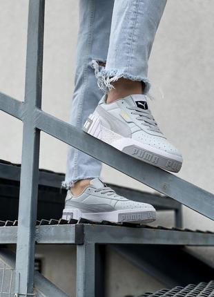 Женские кроссовки puma cali basket grey white снижка sale / smb6 фото