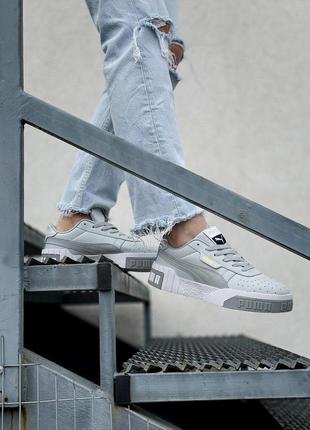 Женские кроссовки puma cali basket grey white снижка sale / smb7 фото