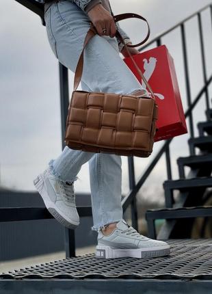 Жіночі кросівки puma cali basket grey white знижка sale / smb8 фото