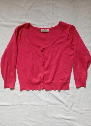 Подарок на нр нг кофта укороченная женская мажента вишневая на пуговицы винтаж винтажная свитер хлопковый коралловый демы
