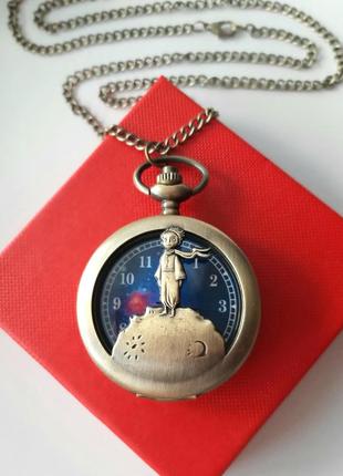Невероятные часы - кулон маленький принц металл под винтаж подвеска карманный античное  античная бронза бронзовая цепь цепочка ретро2 фото