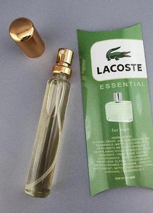 Мужской мини парфюм lacoste essential, 20 мл