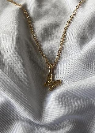 Подвеска кулон золото тренд бабочка