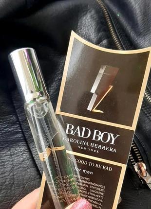 Мужской мини парфюм carolina herrera bad boy, 20 мл