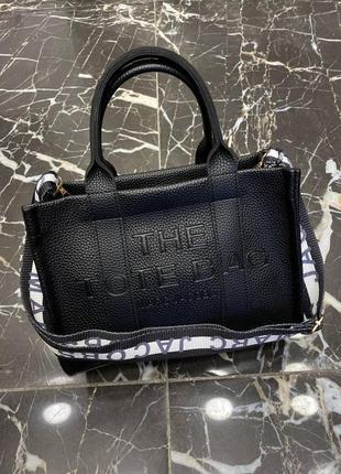 Сумка черная женская в стиле marc jacobs марк джейкобс  сумка большая the tote bag шопер