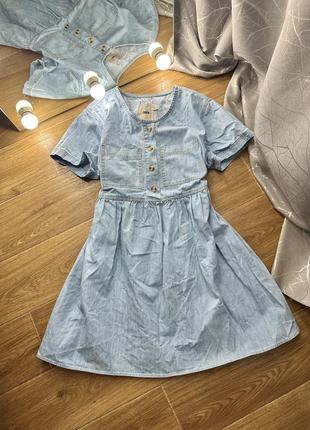 Джинсова літня сукня ніжно блакитного кольору1 фото