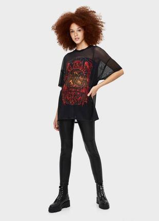 Bershka slayer t ssirt оверсайз сетчатая4 фото