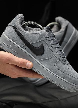 🔷зимние🔷 мужские кроссовки найк nike air force winter grey серые