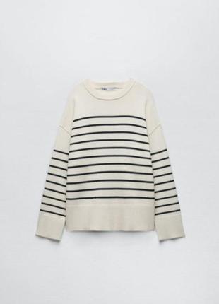 Свитер полосатый zara