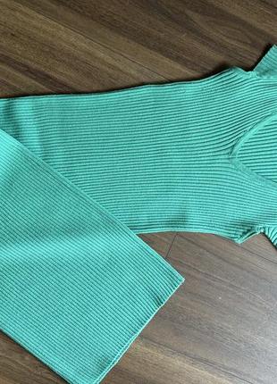 Сукня гумка,плаття,зелене плаття,міді сукня,сарафан,плаття в'язаний трикотаж,сукня трикотаж 2