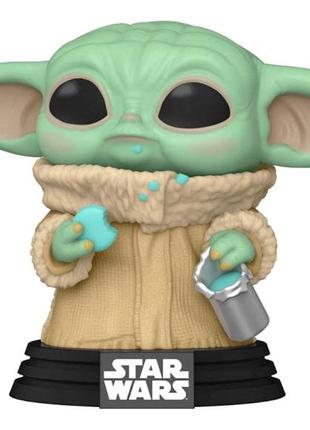 Фигурка funko pop мандалорец малыш грогу с печеньем малюк йода стар