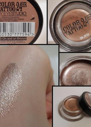 Maybelline new york color tattoo 24 hour тон on and on bronze3 фото