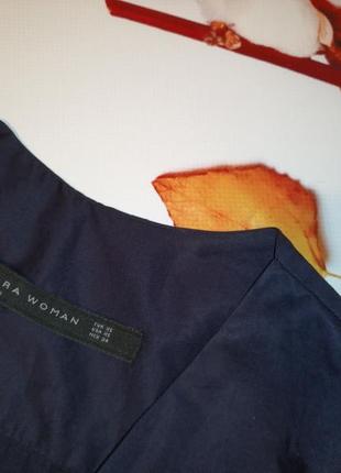 Модная блуза zara, хлопок, размер xs/s4 фото