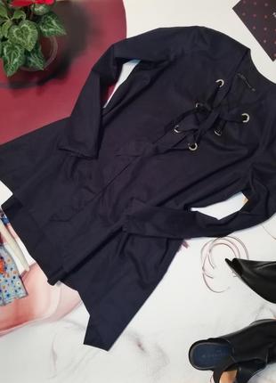 Модная блуза zara, хлопок, размер xs/s2 фото