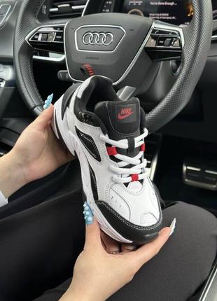 Модні кросівки nike m2k tekno white black red3 фото